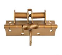 Multifunctional Spring Positioning Hinge Door Closer for Interior Doors, 90° Positioning with Auto Shut Off, Heavy Duty Iron Hinge with Soft Close, Self-Closing Design for Sheds, Shutters(Gold)