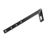 Multifunctional Square Ruler 90 Degree Angle with Aluminum Alloy Handle, Hole Design for Marking and Anti Slip Grip for Stable Carpentry Use (40cm)