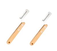Multifunctional Stainless Steel Green Onion Slicer, Scallion Shredding Tool with Wooden Handle, Herb Vegetable Cutter Chopped Green Onion Knife, Portable Manual Food Slicer Kitchen Gadget