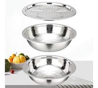 Multifunctional stainless steel pool, bowls for cutting and draining fruits made of stainless steel | Victims for pumpkin, onions, carrots, potatoes, cucumbers, radishes