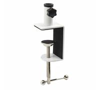 Multifunctional Stand Cantilever Clamp Bracket Bas Desk Lamp Clamp Metal Table C-shape Clamps for Microphone Boom Arms Work Surface Mounting Clips Desk Studio Office Use (White)