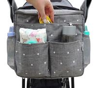 Multifunctional Storage Bag Large Capacity Mommy Bag Stroller Organizer Pram Bag with Cup Holders Baby Stroller Hanging Storage Bags