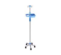 Multifunctional Storage Trolley,Household Serving Cart Hospital Adjustable Height Deluxe Drip Stand Hanging Bottle Rack, 4 Hooks, 5 Universal Wheels, Stainless Steel Movable Hand Trucks,Style-1