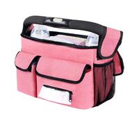 Multifunctional Strollers Hanging Bag with Interconnectable Handle Water Resistant Interior Organiser for Travel Needs Strollers Organizer Bag
