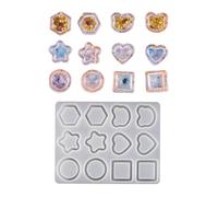 Multifunctional Sturdy Silicone Castes Mold with Love Star Designs Accessory for Chocolate Cake Desserts Decoration Multifunctional Baking Molds