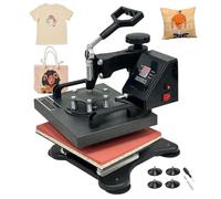 Multifunctional Sublimation Heat Press Machine, 30×25cm Professional HeatPress 1000W, 360 Degree Swivel Mini Heat Press Machine for T Shirt Bag Mouse Pad More