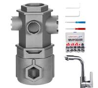 Multifunctional Tap Wrench 16-in-1 Repair Tool Under Sink Pipe Installer Universal Wrench for Removing Tap Nut Multi-Purpose Wrench for Kitchen Bathroom