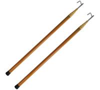 Multifunctional Telescoping Boat Hook with Fiberglass Pole - Heavy Duty Cargo Retrieval Tool,2pcs(Yellow,19.7 ft)