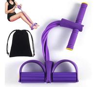 Multifunctional Tension Rope, Fitness Resistance Band, 4 Tubes Quality Latex Elastic Bodybuilding, Pedal Elastic Resistance Band, for Abdominal Arms, Legs, Slimming Yoga Sport Home
