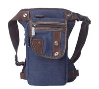 Multifunctional Thigh Drop Leg Bag, Drop Leg Bag Men Canvas/Nylon Drop Hip Belt Leg Bag for Motorcycle Rider Messenger Cross Body Bum Thigh Fanny Waist Pack Bags(Blu)