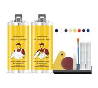 Multifunctional Tile Stone Crack Repair Kit, Tile And Stone Repair Kit, Upgraded Multifunctional Color-Tunable Tiles Repair Paste, Eight Color Mixing Pastes, Ceramic Glaze Repair Paste (2)