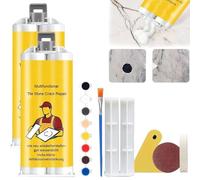 Multifunctional Tile Stone Crack Repair Kit,Tile Granite and Marble Repair Kit,Porcelain Repair Kit,Tile and Ceramic Glaze Repair Paste,Tile Repair Paste with Tool Kit and Multi Color Match (2 Set)