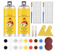 Multifunctional Tile Stone Crack Repair Kit, Tile Granite and Marble Repair Kit, Porcelain Tile Repair Kit, Ceramic Tile Chips & Cracks Repair Kit, High-Strength Repair Kit for Tiles, Stone (2Set)