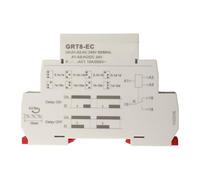 Multifunctional Time Relay GRT8EC, Power On Delay Function with LED Display, Supports AC230V or AC/DC24V, 10A Output Current, Delay Adjustable 0 1 Seconds to 10 Days