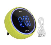 Multifunctional Timer Kitchen Baking Timer with Cool Ambient Light 1000MAH Rechargeable Student LED Large Screen Timer for Home Office Library ABS PMMA 8x8x3cm (Green)