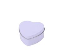 Multifunctional Tinplate Heart-Shaped Box, Practical Heart-shaped Metal Jars Containers Jewelry Storage Box(White-style A)