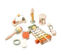 Multifunctional Toddler Music Discovery Wood Instruments Develops Motor Skills Sound Recognition Wood Percussion Toy Toddler