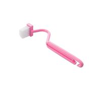 Multifunctional Toilet Cleaning Brush S Shape Portable WC Scrubber Curved Side Bending Handle Corner(Pink,4pcs)