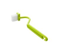 Multifunctional Toilet Cleaning Brush S Shape Portable WC Scrubber Curved Side Bending Handle Corner(Green,1pc)
