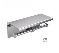 Multifunctional Toilet Paper Holder with Shelf Wall Mounted Double Roll Gold