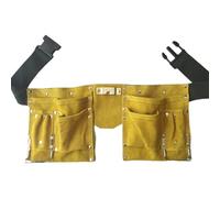 Multifunctional Tool Bags, Cow Split Leather Tool Pouch, Garden Oxford Cloth Tool Organizer, Hand Tool Storage Waist Rack With Handle Adjustable Strap, For Placing Various Types Of Tools