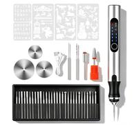 Multifunctional Tool Battery Engraving Pen Wireless Engraving Tool Kit with 37 Bits, Engraver 3-Speed Regulator up to 18000 rpm, Mini Rotary Tool, Portable Engraver for Drilling/Engraving/Polishing