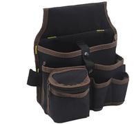 Multifunctional Tool Storage Bag Pouch Belt Hardware Electrician Toolkit Drill Waist Wrench Screwdriver Bags Organizer for Carpenter(Coffee)