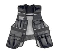 Multifunctional Tool Vest Nylon Mesh Breathable Design Available All Year Round Construction Gear Ergonomic Fit Project Vest