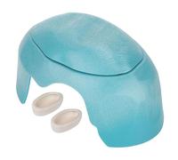 Multifunctional Tortoise Hiding Shelter Cave with Humidification Bowl and Feeding Basin, Reptile Hide Nest for Turtle Gecko Snake, Plastic + Ceramic Reptile Habitat (Lake blue with accessories)