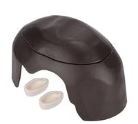 Multifunctional Tortoise Humidified Shelter Nest, Reptile Hiding Cave with Feeding Bowl, Ventilated Climbing Hide for Small Reptiles and Tortoises, Lake Blue (Dark coffee ribbon accessories)