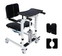 Multifunctional Transfer Lift Chair, Lift Rack Home, 180° Split Seat Wheelchair, Adjustable Height Commode & Shower Chair, 330lbs Capacity, for Home/Hospital Elderly Care