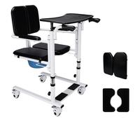 Multifunctional Transfer Lift Chair with Adjustable Height and 180-Degree Split Seat, 330-Pound Capacity for Home and Hospital Use