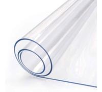 Multifunctional Transparent Tablecloth Plastic Table Cover Waterproof Oil-Proof High Temperature and Scratch Resistance，Customizable,30x30cm/12x12in,Clear-1mm