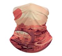 Multifunctional Tube Scarf, Balaclava Chinese Architectural Patterns Premium Face Cover for Climbing Outdoor Women