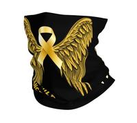 Multifunctional Tube Scarf,Childhood Cancer Survivor Ribbon,Balaclava Premium Half Face Headwear for Skiing Tennis Men 26X30cm