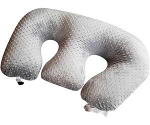 Multifunctional Twins Nursing Pillow for Breastfeeding - Support Breastfeeding Pillow for Twins & Pregnancy | Machine Washable Cotton Support Pillow (Grey)