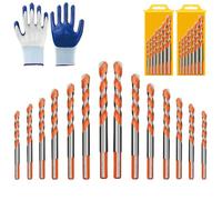Multifunctional Universal Drill Bits Set, No Slip Twist Eccentric Drills Bit Set For Impact Driver, 3/4/5/6/8/10/12mm Metric Metal Drills Bit (14-Yellow)