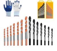 Multifunctional Universal Drill Bits Set, No Slip Twist Eccentric Drills Bit Set For Impact Driver, 3/4/5/6/8/10/12mm Metric Metal Drills Bit (14-Mixed)
