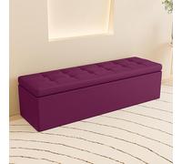 MultiFunctional Upholstered Storage Bench for Bedroom & Living RoomWooden Ottoman with Hidden StorageStylish Entryway & End of Bed Seating Solution
