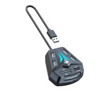 Multifunctional USB 2.0 Hub Supports Power Deliveries Data Transfer Connects Devices Card Reader Adapter