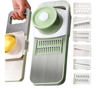 Multifunctional Vegetable Cutter,2025 New 6 Blades Portable Slicer for Kitchen,Adjustable Vegetable Cutter with Stainless Steel Blades,for Onion Potato Lettuce Tomato,Essential Kitchen Tools (7pcs)