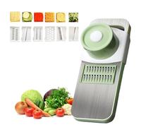 Multifunctional Vegetable Cutter,Vegetable Chopper Set,Manual Food Cutter & Dicer with 6 Blades,Hand Safe Shredder Knife, Mandoline Slicer for Vegetables, Meal Prep & More,Kitchen Gadgets (Slivery)