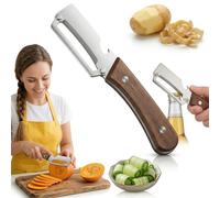 Multifunctional Vegetable Peeler, Zero Snag Wooden Peeler, Multi Functional Vegetable Peeler for Kitchen for Apples,Pumpkins, and Papayas (1)