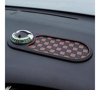 Multifunctional Vehicle-Mounted Anti-Slip Mat, Rotatable Anti Skid Car Dashboard Pad, 2025 Upgraded Universal Car Phone Mount Silicone Cars Pad Mat with Temporary Parking Numbe (Brown B)