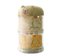 Multifunctional Visible Pet Food Organizers Storage Container Tiered Design Simple Wipe Clean Dog Cats Treats Container Stackable Cats Dog Food Organizers