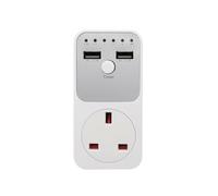 Multifunctional Voltage Protector Intelligent Countdown Timer Socket with 2 USB Ports Time Controller Switch for Home Electrical Appliances