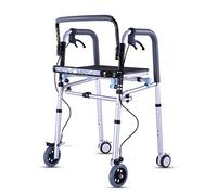 Multifunctional Walker Walking Aid with 4-Wheel and Seat Lightweight Folding Mobility Rolling Walker for Seniors and Adults Decoration