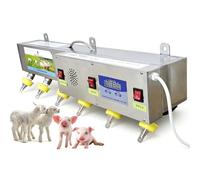 Multifunctional Wall Mounted Bucket,with 6 Teats (distance 13cm),Digital Temperature Control + Auto Circulation Mixing Pump, For Small Sheep,pig