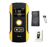 Multifunctional Wall Scanner Metal Detector for AC Live Wires Wood Studs Pipes Deep Scan up to 120mm Rechargeable Cable with HD Display Construction