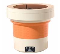 Multifunctional Washing Machine, Portable and Foldable for Storage, Removable Drain Basket, Suitable for Homes, Dormitories, Etc. (orange)